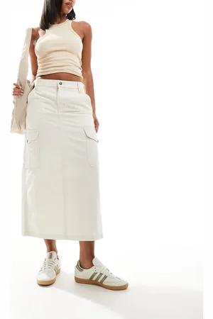 Dickies Seasonal maxi cargo skirt in off