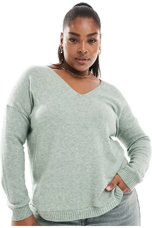 ONLY V-neck jumper in light melange