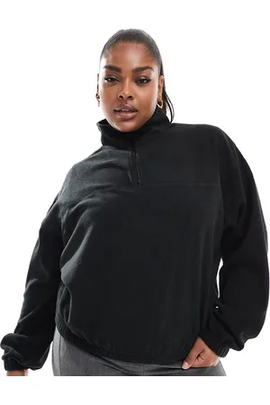 ASOS ASOS DESIGN Curve half zip fleece in