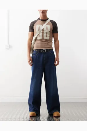 COLLUSION X003 wide leg jeans in darkwash - MBLUE