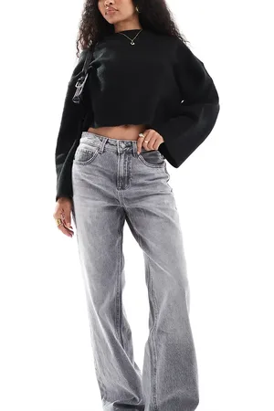 Stradivarius Petite wide leg dad jean in