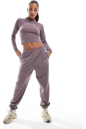 Kaiia Bubble logo cuffed leg joggers co-ord in