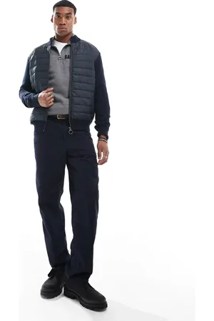 Barbour Essential carn baffle zip through knitted jumper