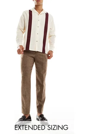 ASOS Smart tapered fit wool mix trousers