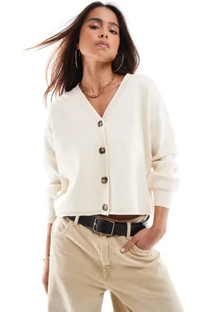 VERO MODA Premium buttondown cardigan in birch
