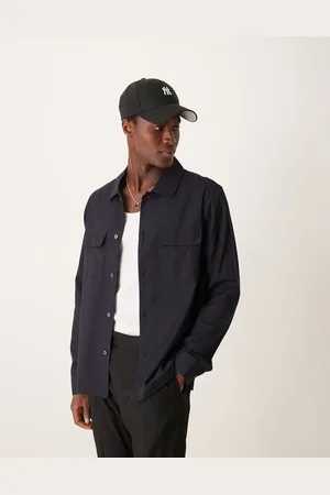 MANGO Pocket detail slim fit shirt in
