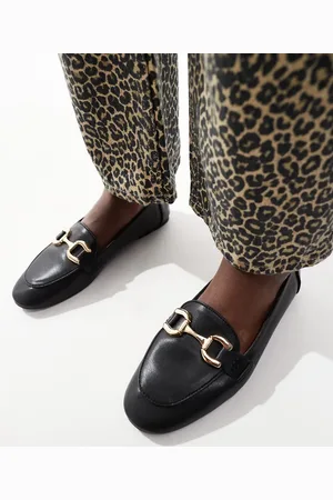 London Rebel Nori snaffle trim flat shoes in