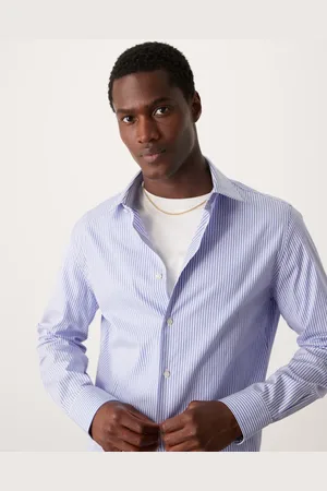 MANGO Slim fit button down stripe shirt in