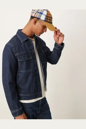 MANGO Shirt style denim jacket in dark