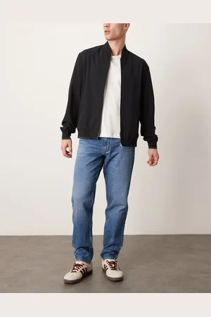 MANGO Straight fit denim jeans in mid wash