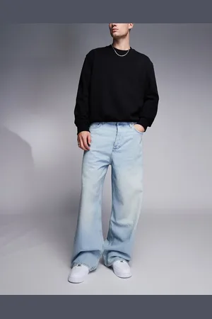 Hugo Blue Mason loose fit denim jeans in lightwash