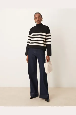 New Look New Look stand neck stripe jumper in
