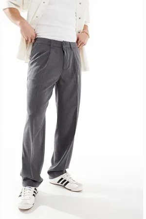 Cotton On Cotton On relaxed pleated smart trousers in charcoal