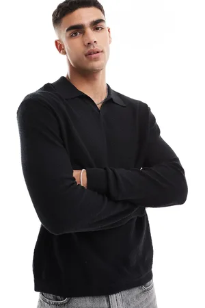 Cotton On Cotton On long sleeve knitted polo lightweight jumper in