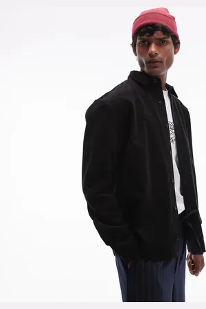 Topman Mini cord oversized shirt in