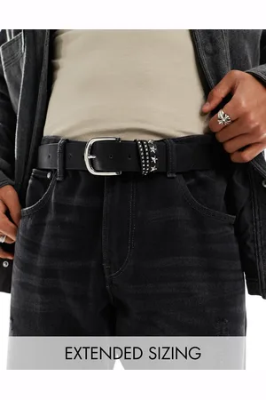 ASOS Faux leather belt with studded keeper in