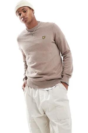 Lyle & Scott Merino jumper in taupe