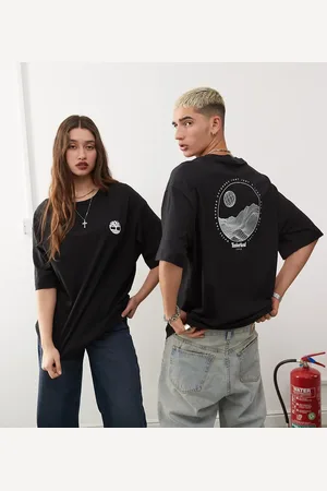 Timberland Oversized mountain linear print t-shirt in - Exclusive to Asos