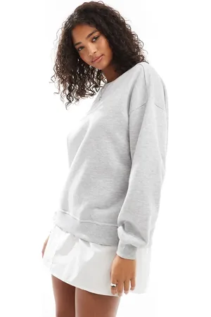 ONLY Layered sweat mini dress in light