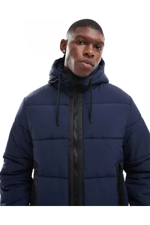 ASOS Nylon puffer jacket with contrast trims in