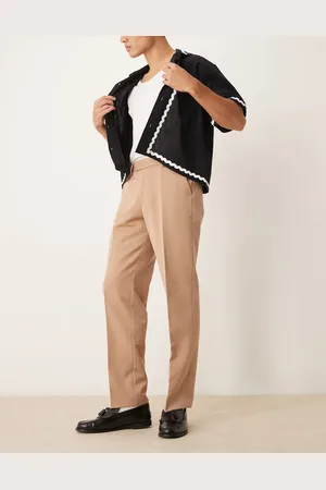 ASOS Smart straight leg trousers in camel
