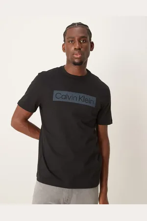 Calvin Klein Box striped logo t-shirt in