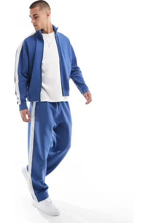 Hollister Baggy track pant co-ord in royal