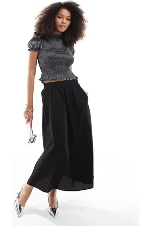 Threadbare Poplin midi skirt in
