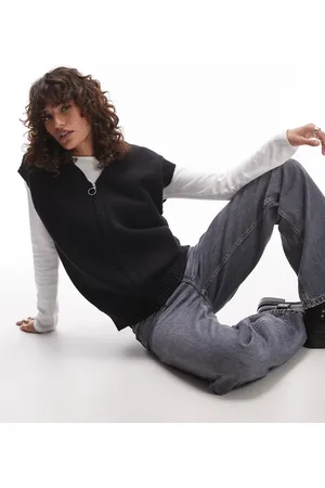 Topshop Oversized zip through tank in