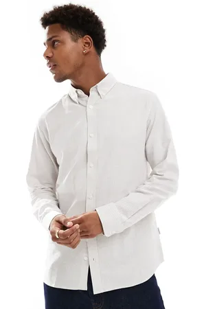JJ Oxford shirt in beige stripe