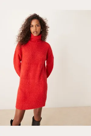 Glamorous Roll neck slouchy jumper dress in