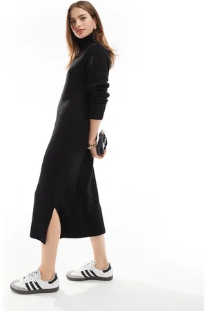 Threadbare Roll neck maxi jumper dress in