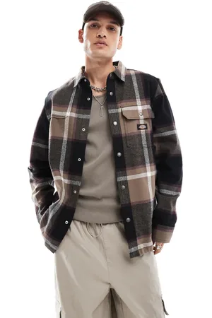Dickies Nimmons large check shirt in dark multi