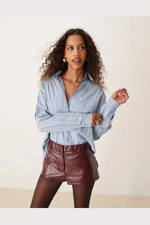 Ghospell Asymmetric bow back shirt in