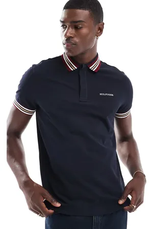 Tommy Hilfiger Striped collar polo shirt in