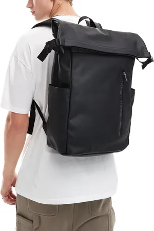 Tommy Hilfiger Monotype rolltop backpack in