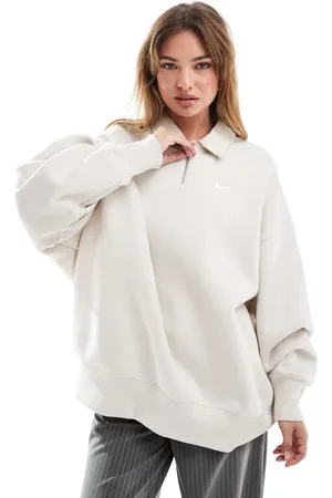 Nike Phoenix fleece oversized 1/4 in beige