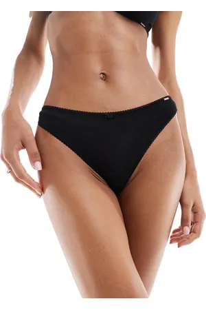 Dorina Pointelle thong with rosebud detail in
