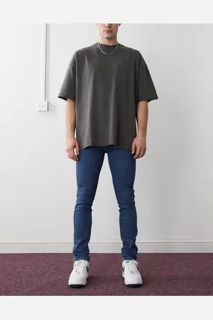 Dr Denim Snap mid waist slim skinny fit jeans in cape dark plain wash