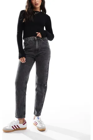 Pull&Bear Knee rip mom jean in washed