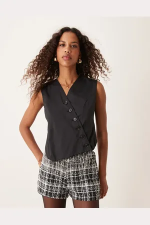 Ghospell Asymmetric tailored wrap top in