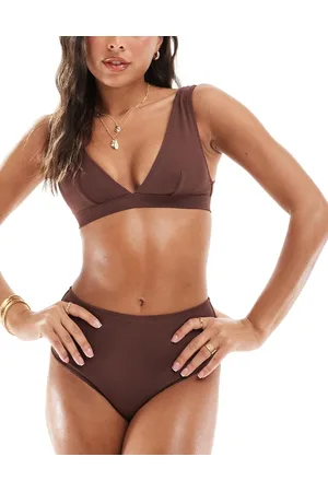 & OTHER STORIES Rib high waist bikini bottom in dark