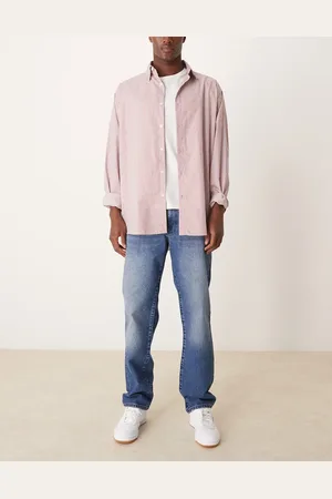 ASOS Straight fit jeans with gunge wash