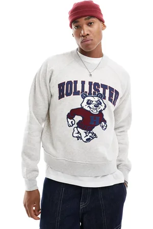 Hollister Boxy cropped logo motif sweat top in