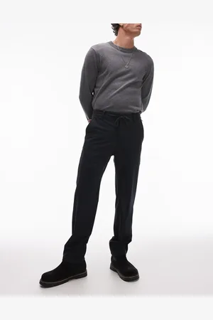 MANGO Drawstring adjustable waist slim fit trouser in