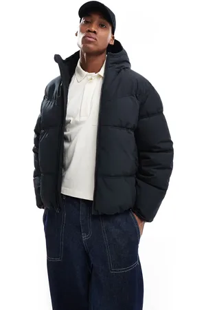 Hollister Fur lined hooded padded coat in