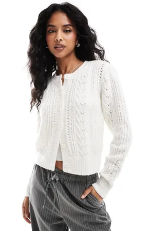 Hollister Button through cardi in cream