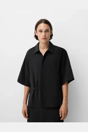 Bershka Collection front boxy shirt in