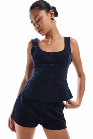 Motel Wiluta micro cord tailored mini shorts co-ord in