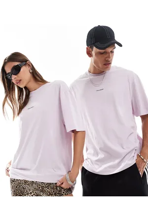 COLLUSION Unisex logo t-shirt in lavender